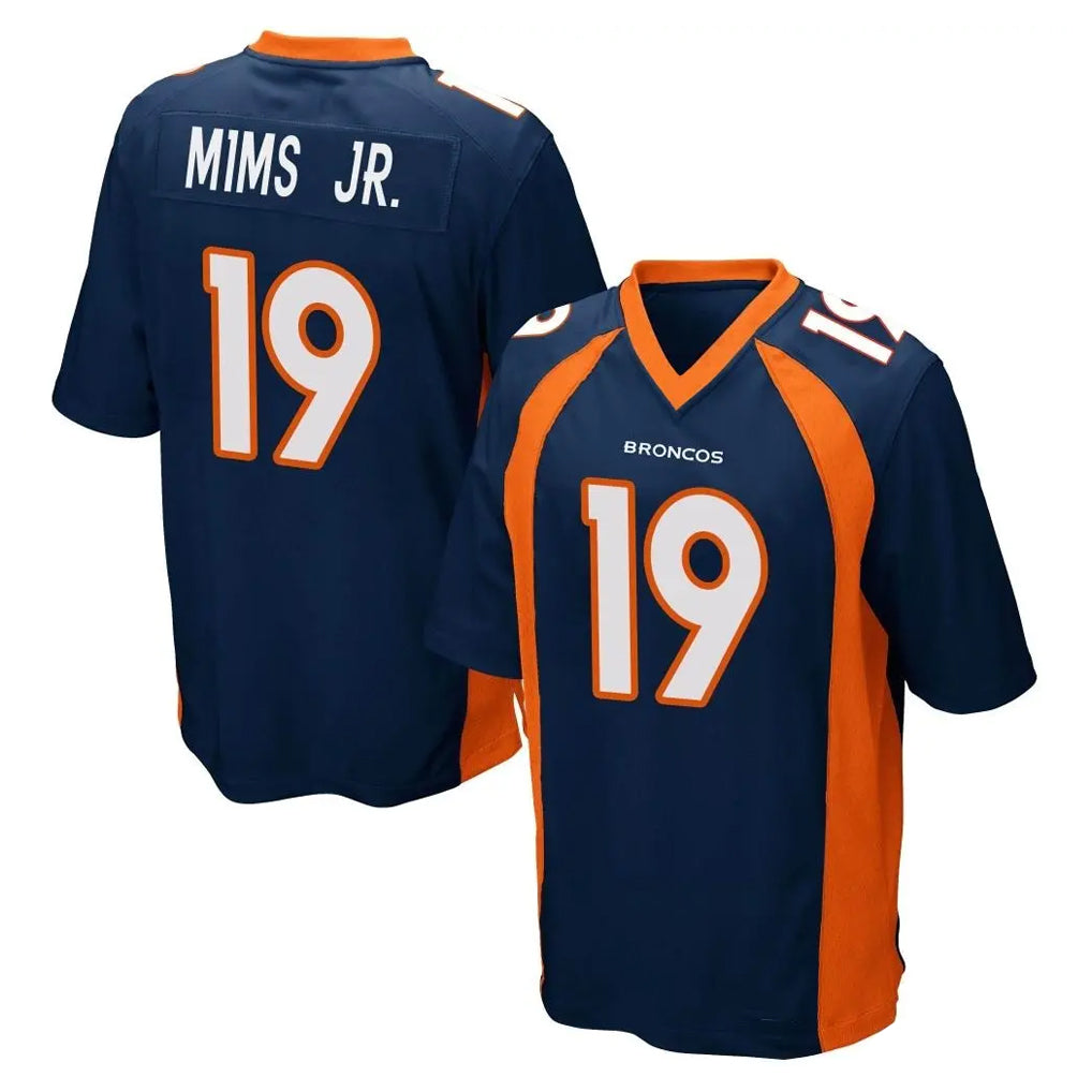 D.Broncos #19 Marvin Mims Jr. Player Navy Game Ldoa Stitched Jerseys