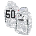 GB.Packers #50 Zach Tom Player Arctic Camo Salute to Service Hoodies Limited Game Ldoa Stitched Jerseys