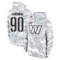 W.Commanders #90 Charles Omenihu Player Arctic Camo Limited Salute to Service Pullover Hoodies Game Ldoa Stitched Jerseys