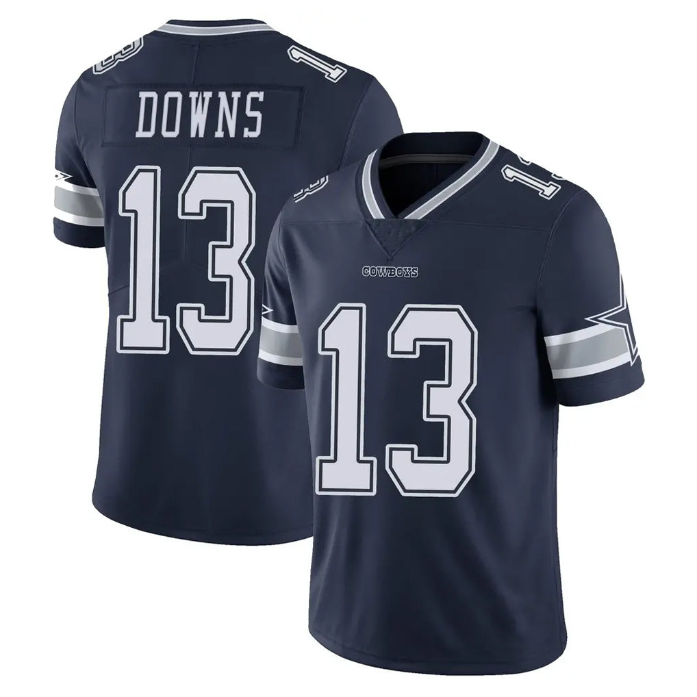 D.Cowboys #13 Caleb Downs Player Navy Vapor Untouchable Limited Home Game Ldoa Stitched Jerseys