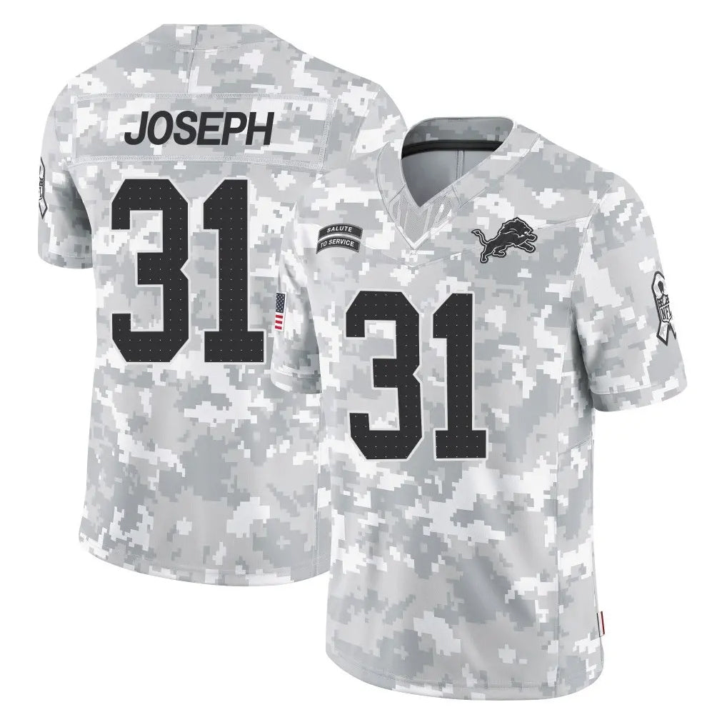 D.Lions #31 Kerby Joseph Player Arctic Camo Salute To Service Limited Ldoa Stitched Jerseys