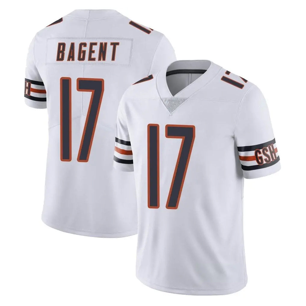 C.Bears #17 Tyson Bagent Player White Vapor Untouchable Limited Home Game Ldoa Stitched Jerseys