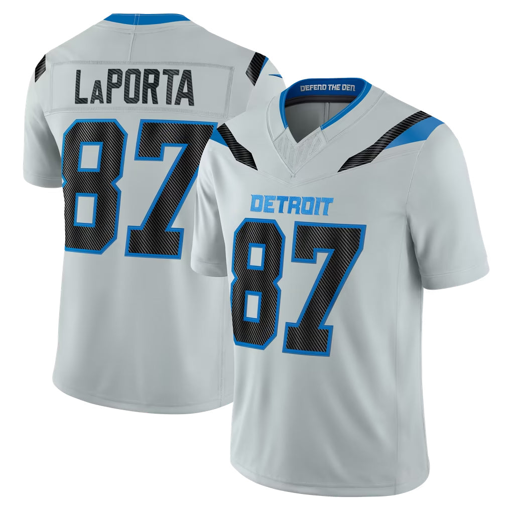 D.Lions #87 Sam LaPorta Player Silver Limited 2026 Rivalries Collection Home Game Ldoa Stitched Jerseys