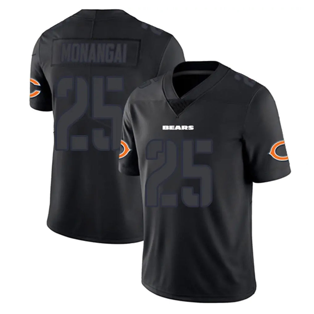 C.Bears #25 Kyle Monangai Player Black Impact Limited Game Ldoa Stitched Jerseys