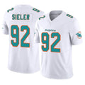 M.Dolphins #92 Zach Sieler Player White Limited Vapor F.U.S.E. Home Game Ldoa Stitched Jerseys