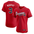A.Braves #3 Dale Murphy Player Red Limited Elite Home Game Ldoa Stitched Jerseys