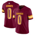 W.Commanders #0 Mike Sainristil Player Burgundy Limited Vapor Home Game Ldoa Stitched Jerseys
