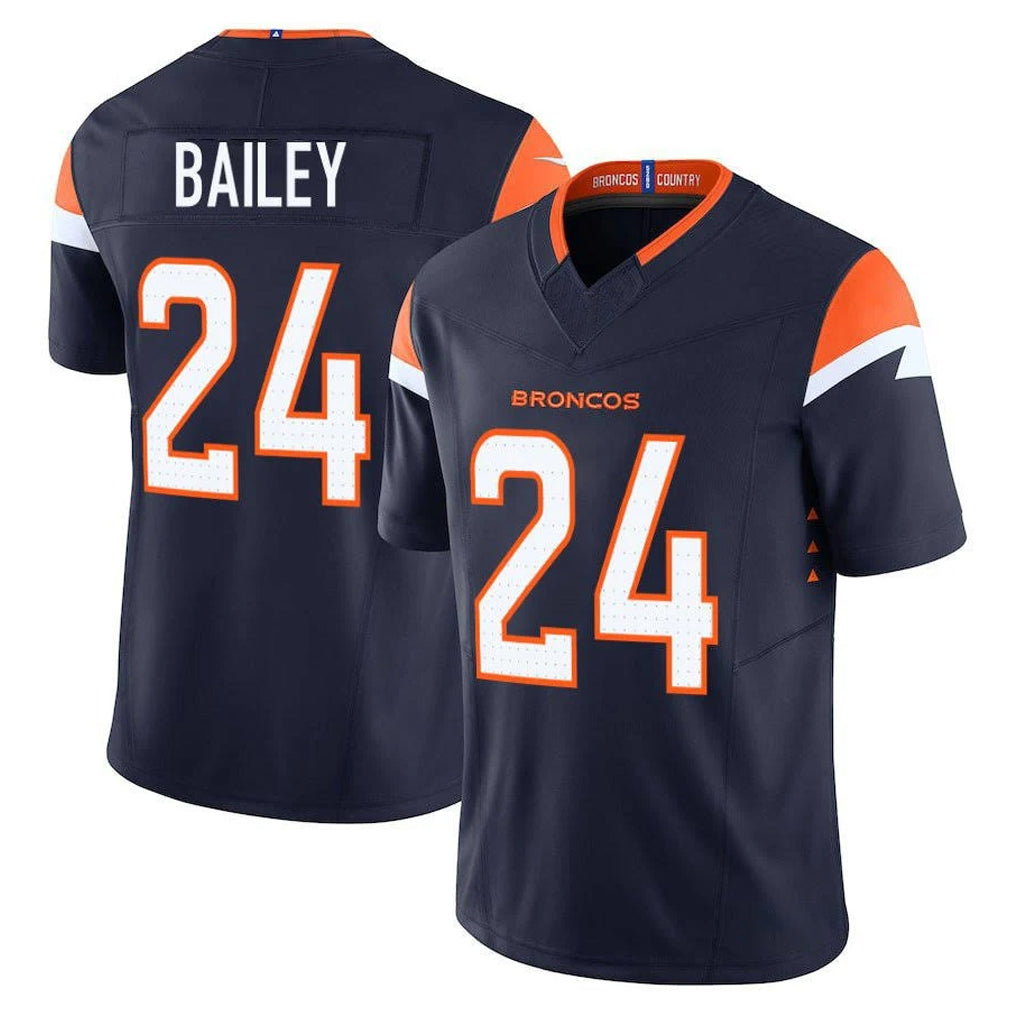 D.Broncos #24 Champ Bailey Player Navy Limited Vapor F.U.S.E. Home Game Ldoa Stitched Jerseys