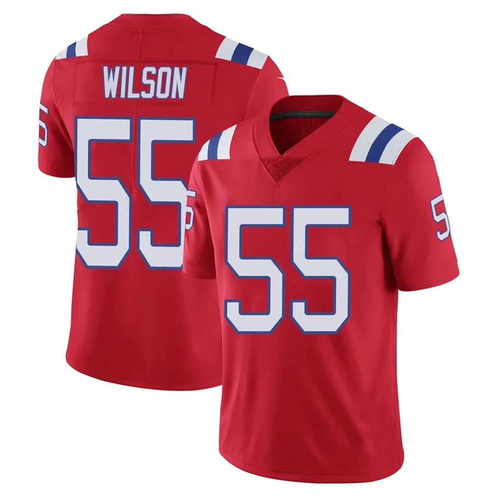 NE.Patriots #55 Jared Wilson Player Red Vapor Untouchable Home Game Ldoa Stitched Jerseys