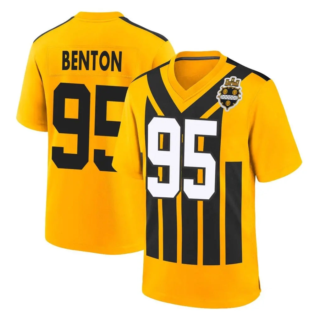 P.Steelers #95 Keeanu Benton Player Gold Limited 1933 Throwback Home Game Ldoa Stitched Jerseys
