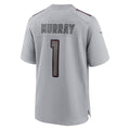 A.Cardinals #1 Kyler Murray Player Gray Fashion Home Game Ldoa Stitched Jerseys
