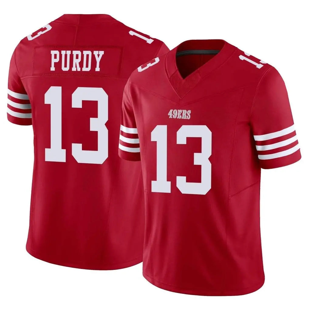 SF.49ers #13 Brock Purdy Player Red Limited Vapor F.U.S.E. Home Game Ldoa Stitched Jerseys