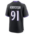 B.Ravens #91 Trey Hendrickson Player Black Home Game Ldoa Stitched Jerseys
