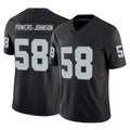 LV.Raiders #58 Jackson Powers-Johnson Player Black Limited Vapor F.U.S.E. Home Game Ldoa Stitched Jerseys