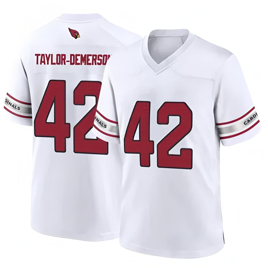 A.Cardinals #42 Dadrion Taylor-Demerson Player Whtie Home Game Ldoa Stitched Jerseys