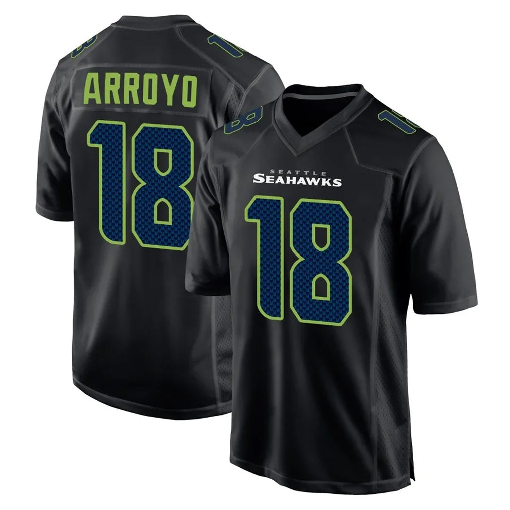 S.Seahawks #18 Elijah Arroyo Player Black Limited Fashion Home Game Ldoa Stitched Jerseys