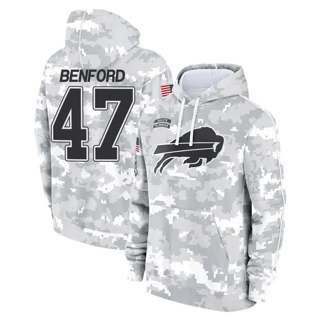B.Bills #47 Christian Benford Player Arctic Camo Salute to Service Hoodies Limited Ldoa Stitched Jerseys