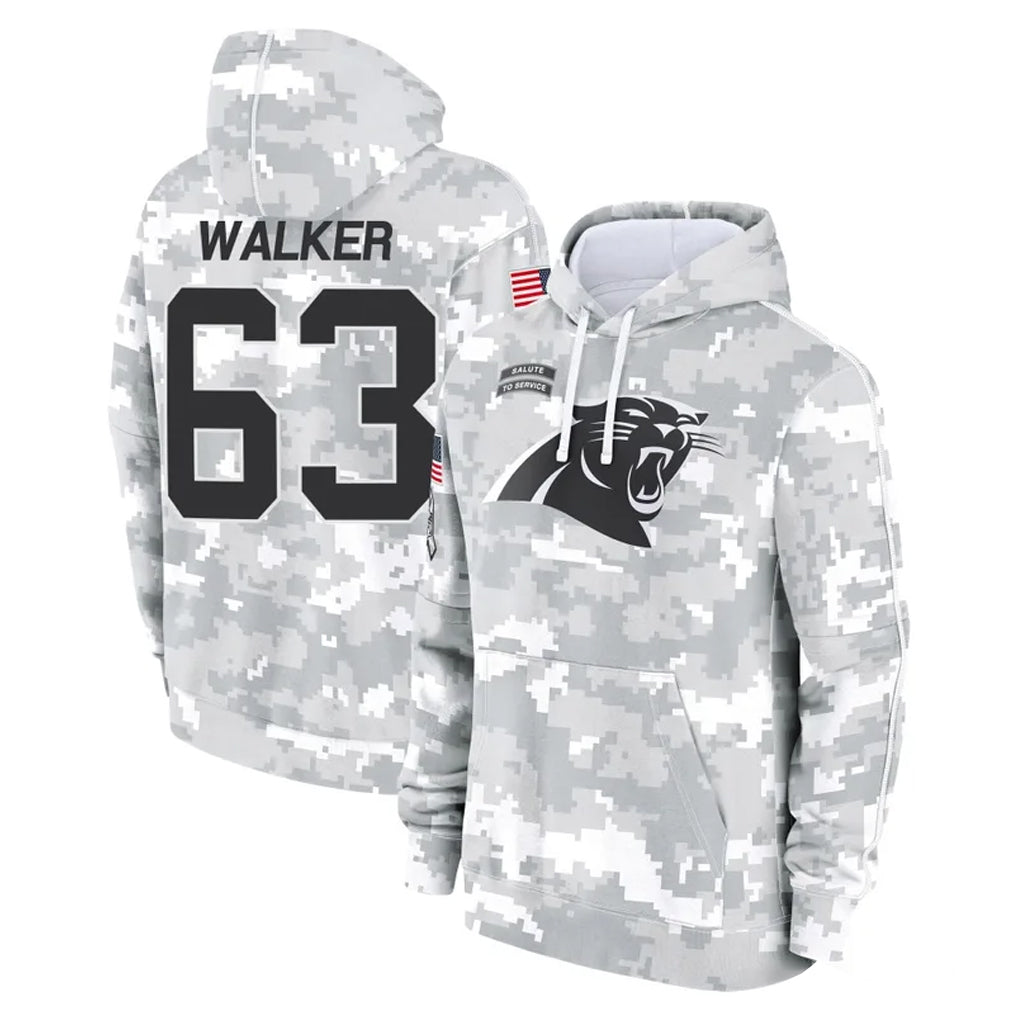 C.Panthers #63 Rasheed Walker Player Arctic Camo Salute to Service Pullover Hoodies Limited Game Ldoa Stitched Jerseys