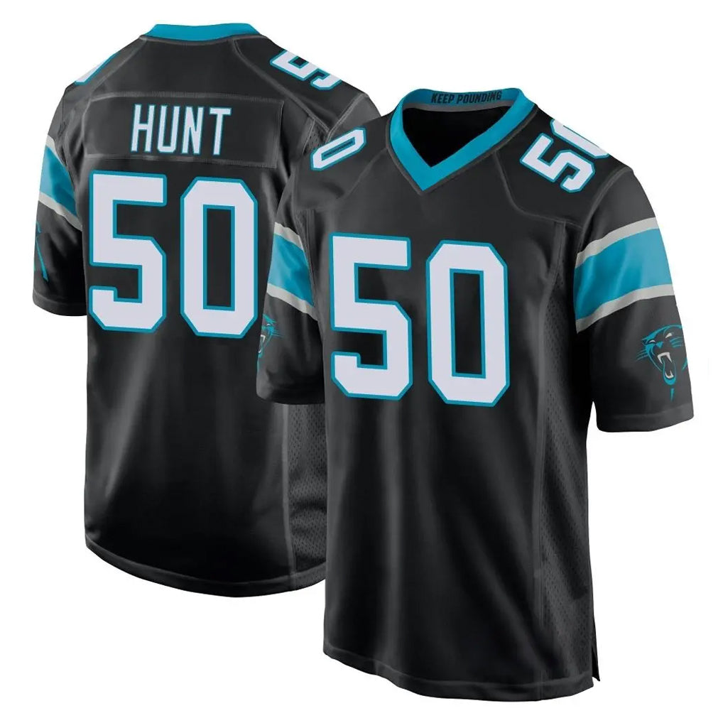 C.Panthers #50 Robert Hunt Player Black Game Ldoa Stitched Jerseys