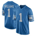 D.Lions #1 Jameson Williams Player Blue Vapor Untouchable Throwback Game Ldoa Stitched Jerseys