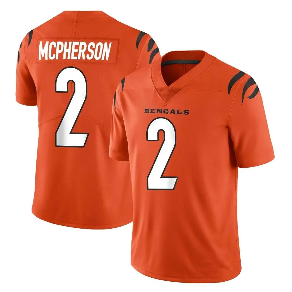 C.Bengals #2 Evan McPherson Player Orange Vapor Untouchable Limited Home Game Ldoa Stitched Jerseys