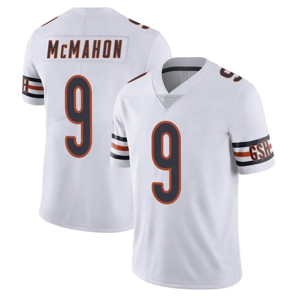 C.Bears #9 Jim McMahon Player White Vapor Untouchable Limited Home Game Ldoa Stitched Jerseys