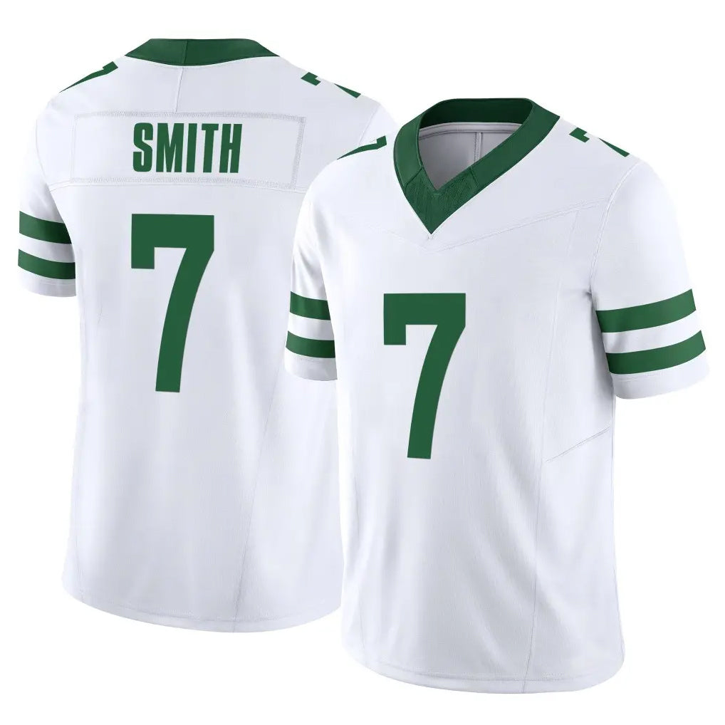 NY.Jets #7 Geno Smith Player White Legacy Limited Vapor F.U.S.E. Home Game Ldoa Stitched Jerseys