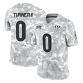 C.Bengals #0 DJ Turner II Player Arctic Camo Salute to Service Limited Ldoa Stitched Jerseys