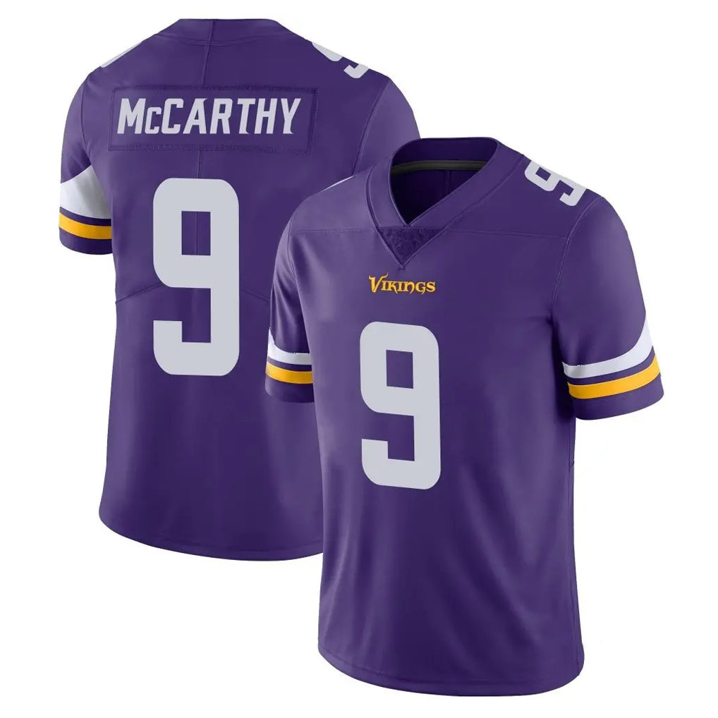 M.Vikings #9 J.J. McCarthy Player Purple Limited Vapor Untouchable Home Game Ldoa Stitched Jerseys