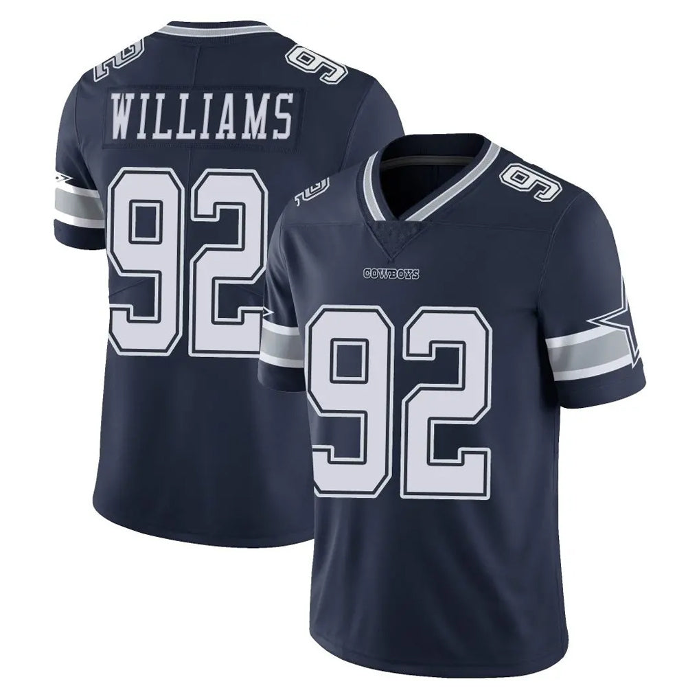 D.Cowboys #92 Quinnen Williams Player Navy Vapor Untouchable Limited Home Game Ldoa Stitched Jerseys