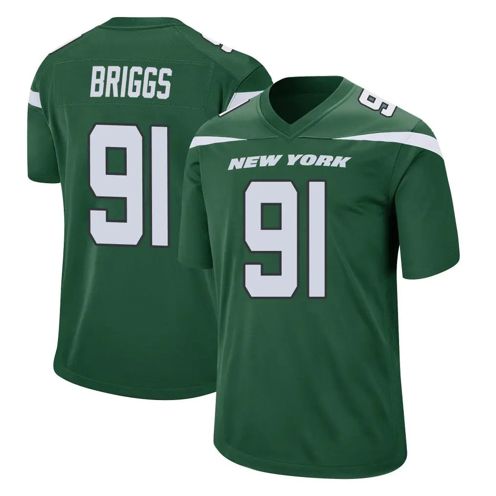 NY.Jets #91 Jowon Briggs Player Green Home Game Ldoa Stitched Jerseys