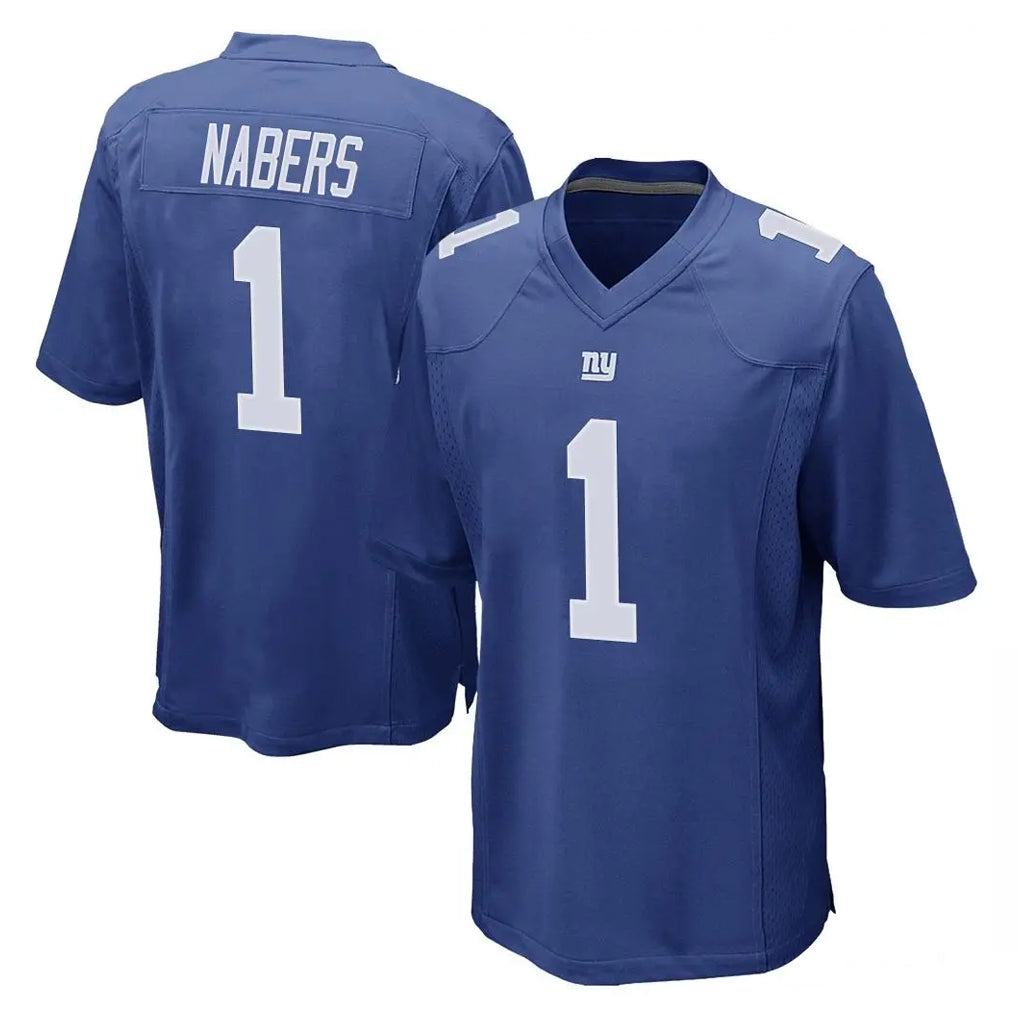 NY.Giants #1 Malik Nabers Player Royal Home Game Ldoa Stitched Jerseys