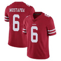 SF.49ers #6 Malik Mustapha Player Red Limited Vapor Untouchable Home Game Ldoa Stitched Jerseys