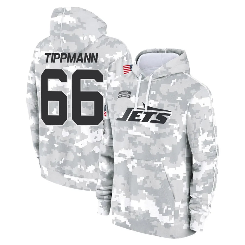 NY.Jets #66 Joe Tippmann Player Arctic Camo Salute to Service Pullover Hoodies Limited Game Ldoa Stitched Jerseys