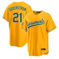 Athletics #21 Tyler Soderstrom Player Gold Home Game Ldoa Stitched Jerseys