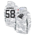 C.Panthers #58 Bobby Okereke Player Arctic Camo Salute to Service Pullover Hoodies Limited Game Ldoa Stitched Jerseys
