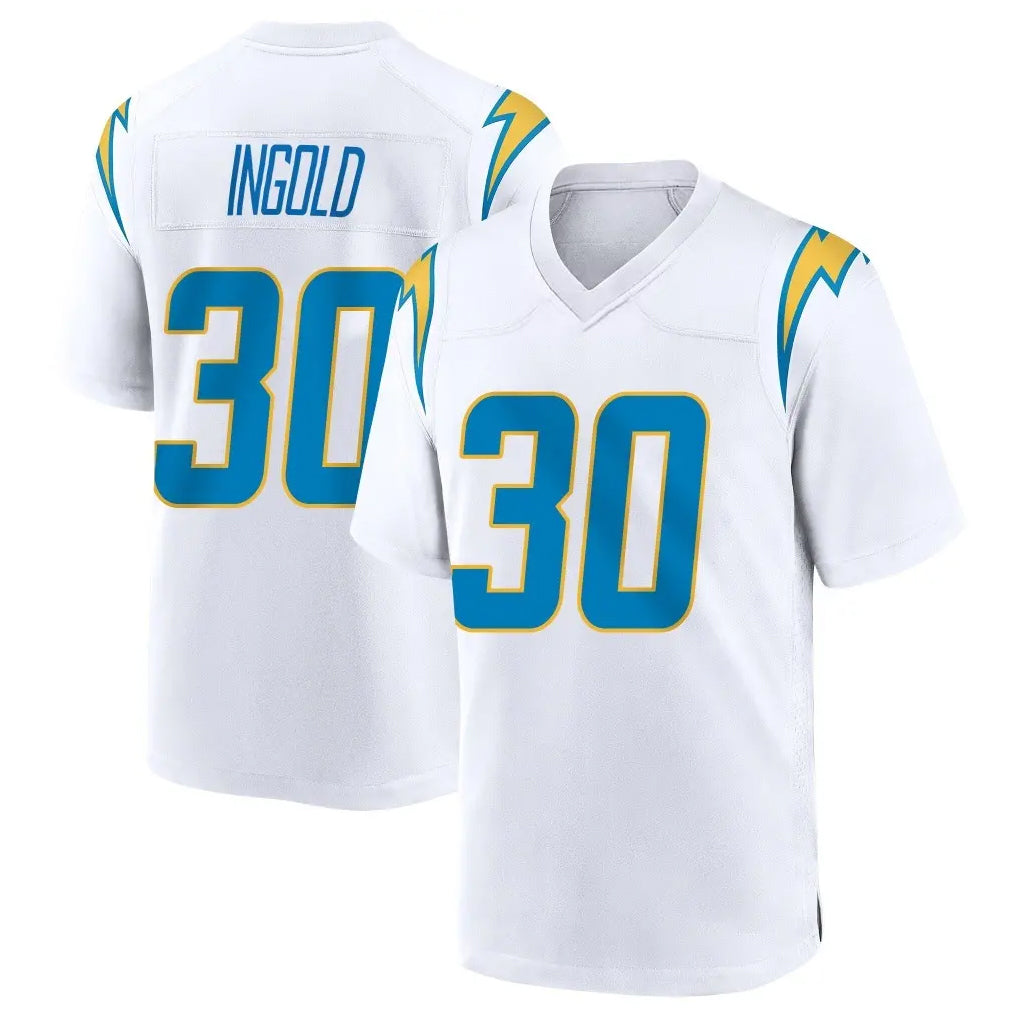 LA.Chargers #30 Alec Ingold Player White Home Game Ldoa Stitched Jerseys
