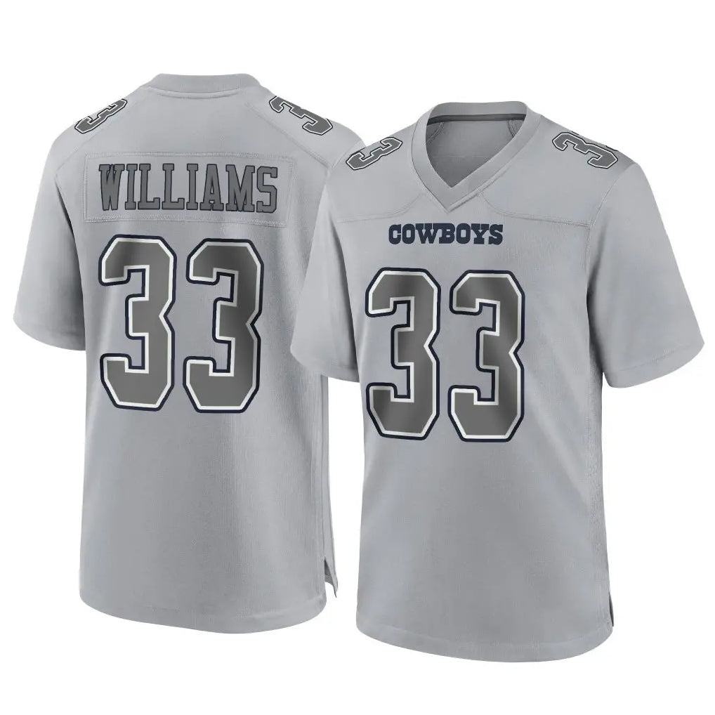 D.Cowboys #33 Javonte Williams Player Gray Atmosphere Fashion Home Game Ldoa Stitched Jerseys