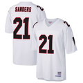 A.Falcons #21 Deion Sanders Player White Mitchell & Ness Big & Tall 1992 Retired Player Ldoa Stitched Jerseys