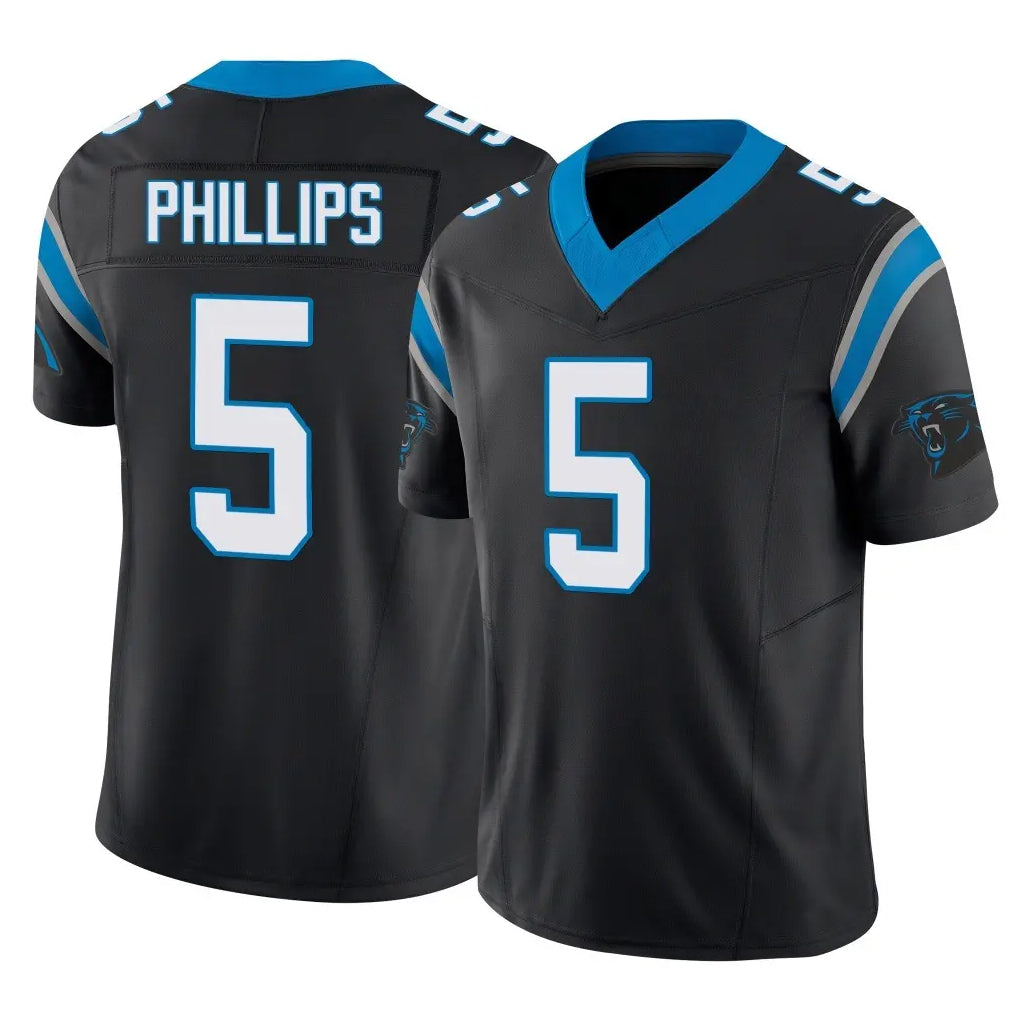 C.Panthers #5 Jaelan Phillips Player Black Vapor F.U.S.E. Limited Home Game Ldoa Stitched Jerseys