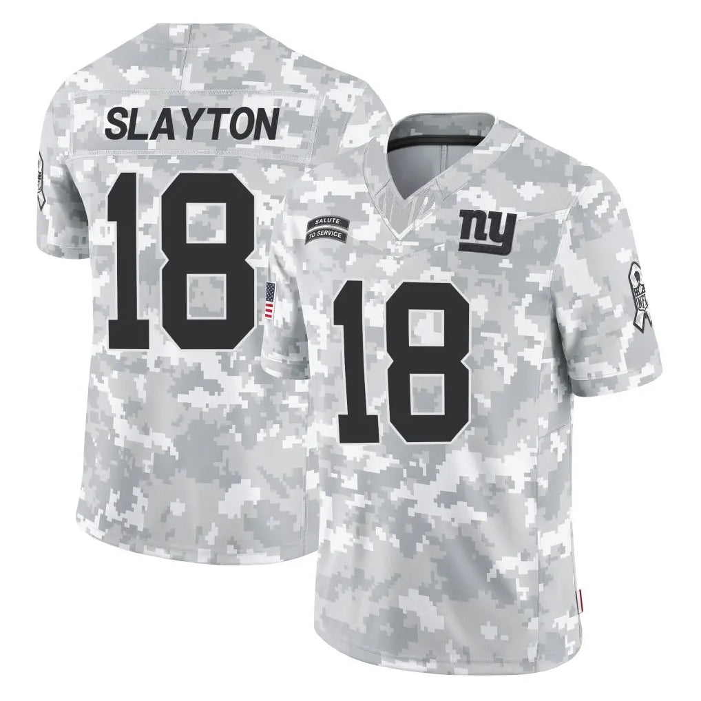 NY.Giants #18 Darius Slayton Player Arctic Camo Salute To Service Limited Game Ldoa Stitched Jerseys