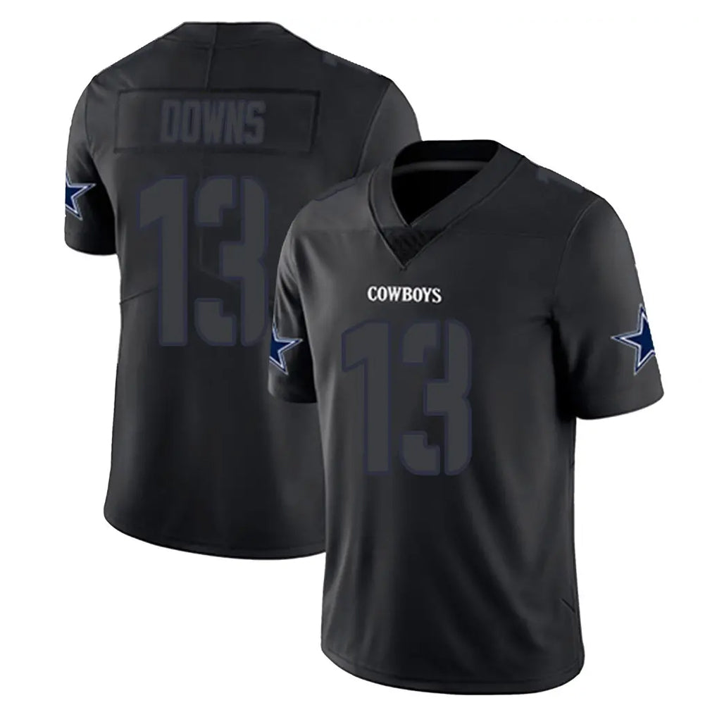 D.Cowboys #13 Caleb Downs Player Black Impact Limited Home Game Ldoa Stitched Jerseys