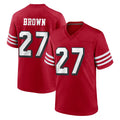 SF.49ers #27 Ji'Ayir Brown Player Red Limited Alternate Home Game Ldoa Stitched Jerseys
