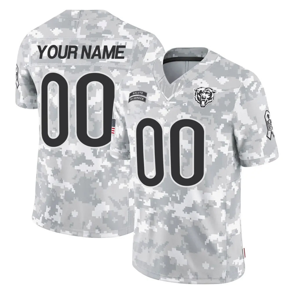 Custom C.Bears Arctic Camo Salute to Service Limited Any Name & Numbers Ldoa Stitched Jerseys
