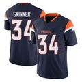 D.Broncos #34 JL Skinner Player Navy Limited Vapor F.U.S.E. Home Game Ldoa Stitched Jerseys