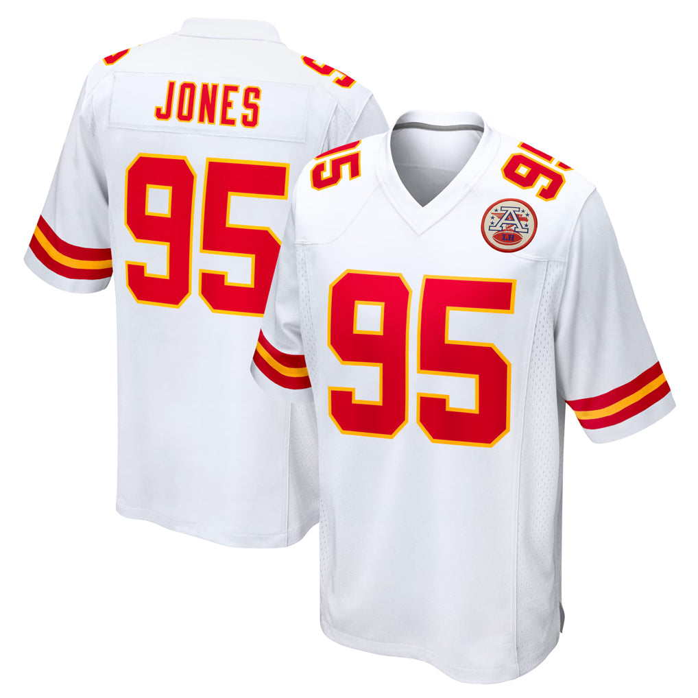 KC.Chiefs #95 Chris Jones Player White Home Game Ldoa Stitched Jerseys