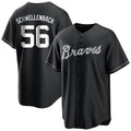 A.Braves #56 Spencer Schwellenbach Player Black Home Game Ldoa Stitched Jerseys