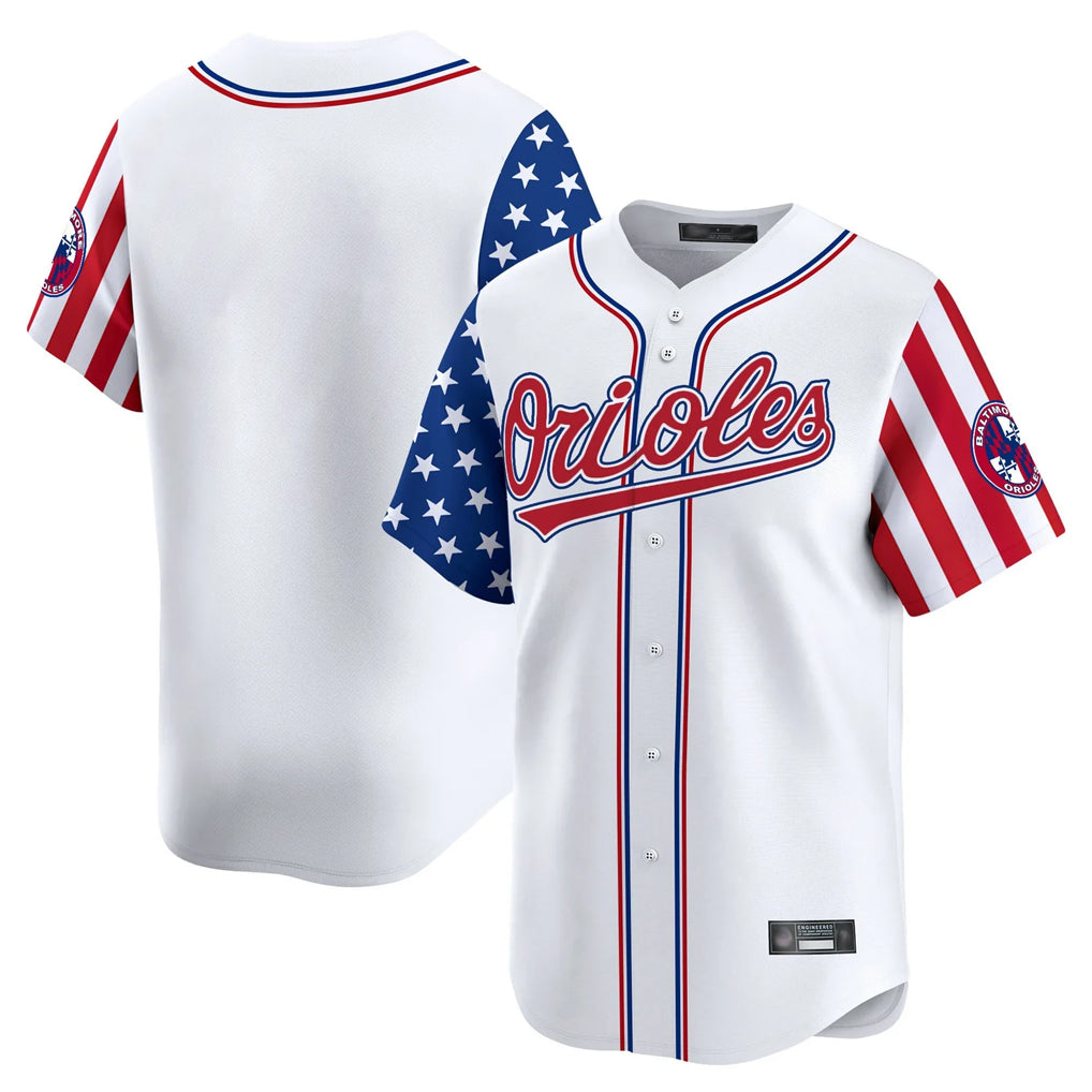 B.Orioles Blank Player White Independence Day Vapor Premier Home Game Ldoa Stitched Jerseys