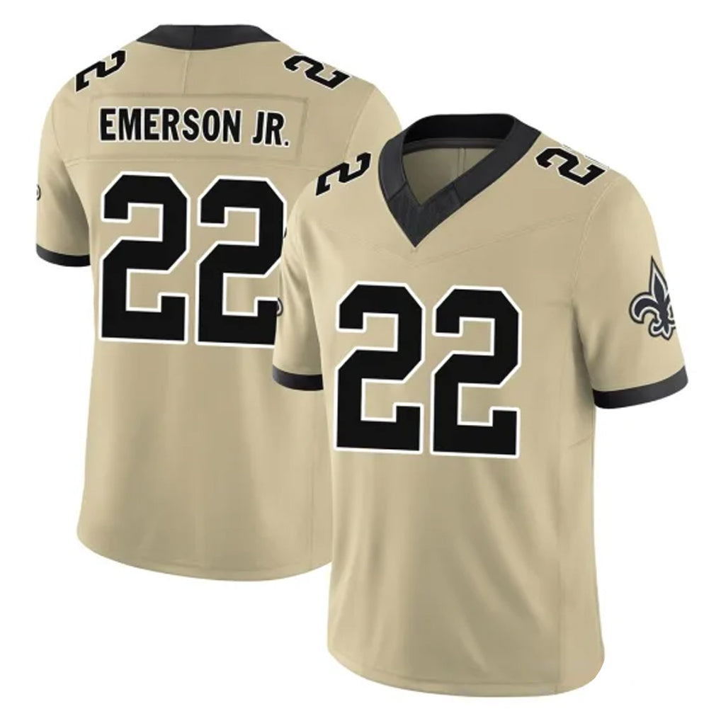 NO.Saints #22 Martin Emerson Jr. Player Gold Limited Vapor F.U.S.E. Home Game Ldoa Stitched Jerseys