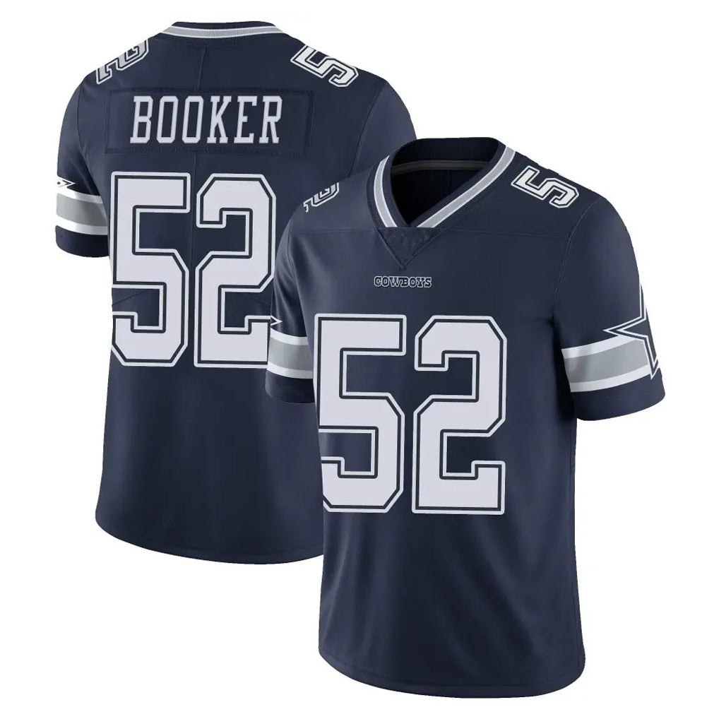 D.Cowboys #52 Tyler Booker Player Navy Vapor Untouchable Limited Home Game Ldoa Stitched Jerseys